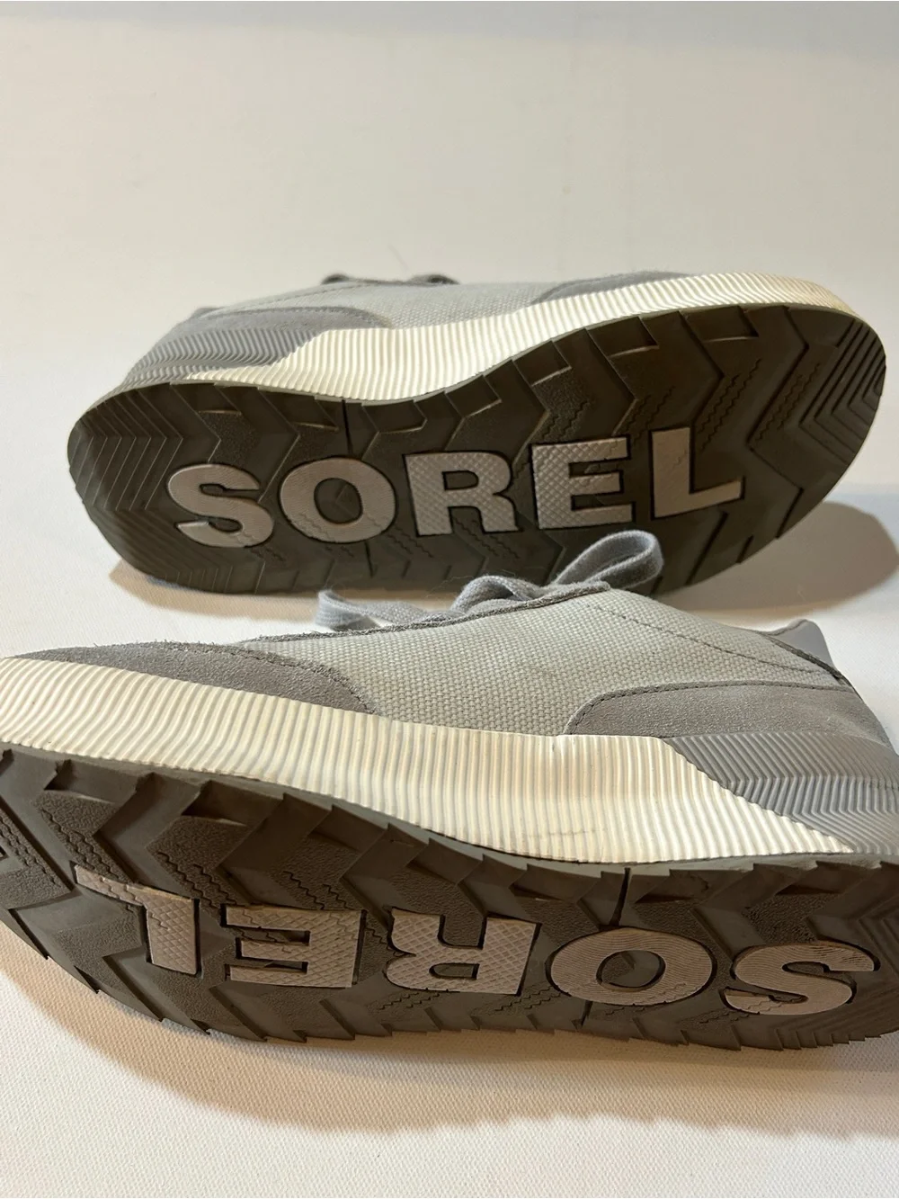 Sorel Women’s Waterproof Gray Canvas Suede Lace Up Sneakers Size 9 EU 40